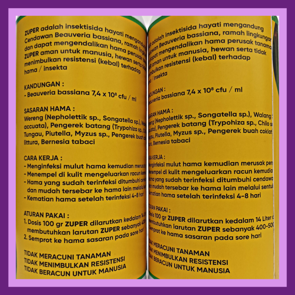 Insektisida ZUPER Cair 1 Liter | Insektisida Organik - Insektisida Hayati - Pembasmi Hama Pertanian - Insektisida Alami