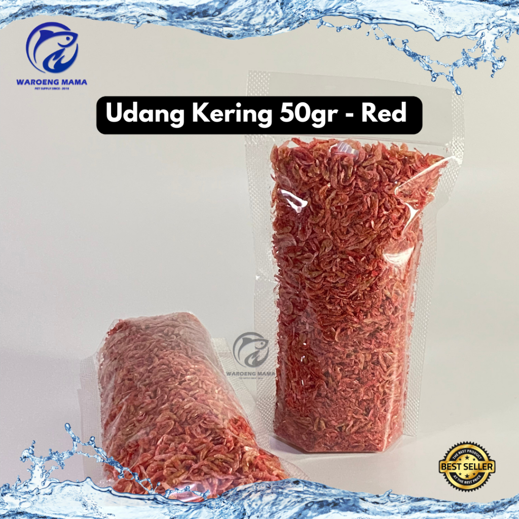 UDANG KERING GRADE A+ Yellow Blue Red Pakan ikan predator channa arwana louhan oscar