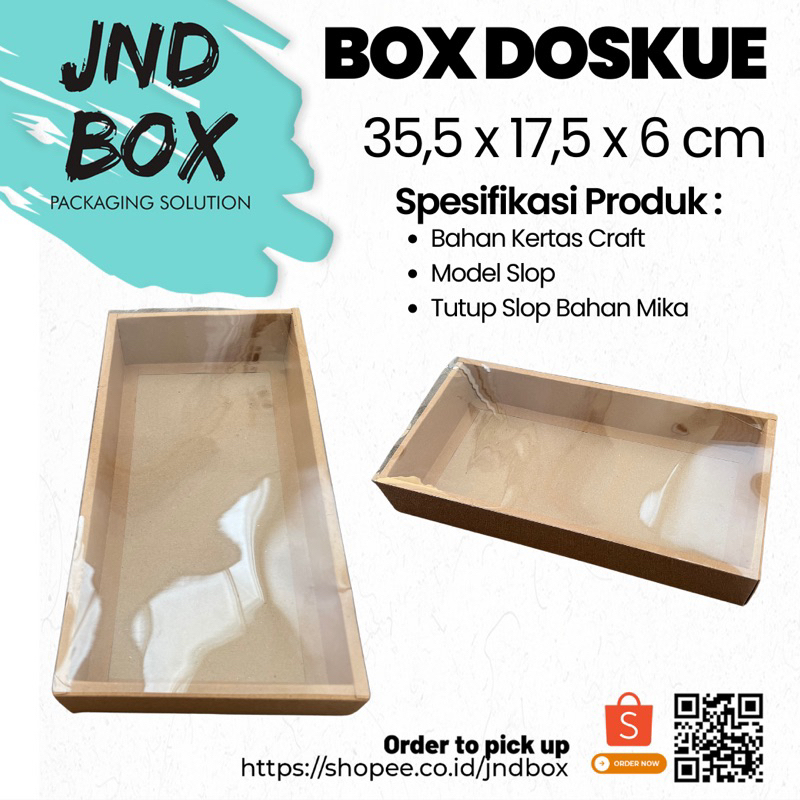 Box Doskue 35,5 x 17,5 x 6 cm Model Slop (Min Order 2 Pcs)