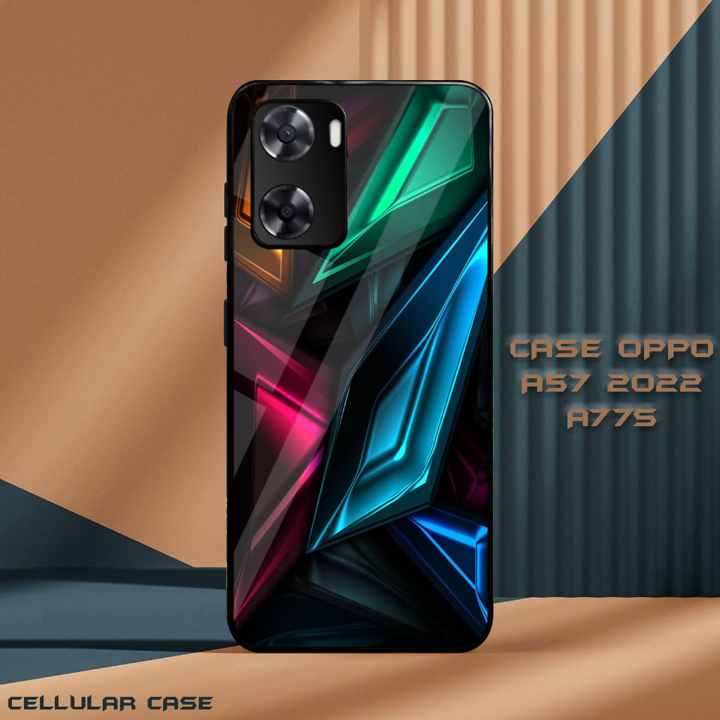 Case Glossy Oppo 57 2022 | A77S 4G [VS24] Abstract Casing Hardcase Hp Oppo Kesing Kilau Hape | Cellu