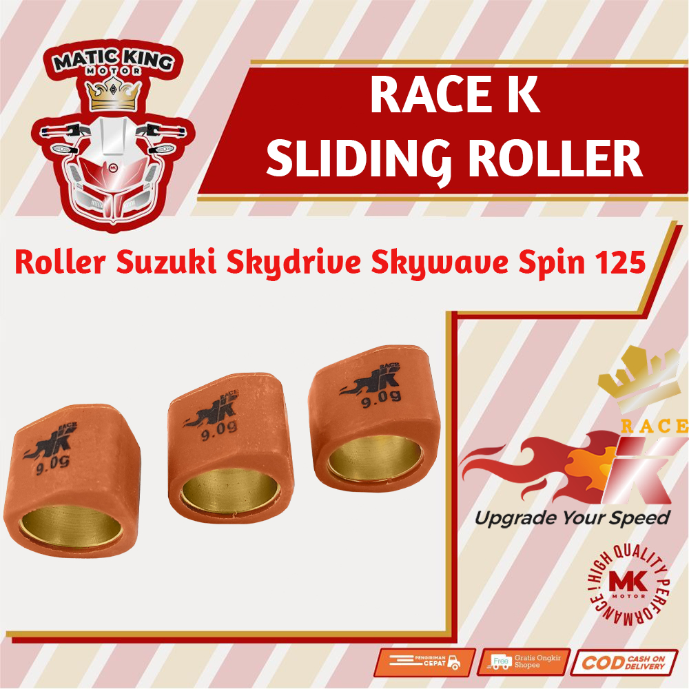 Sliding Roller Racing Spin Skywave Skydrive Hayate 09 10 11 12 13 14 15 17 gram Race K IP19 2015 3 butir