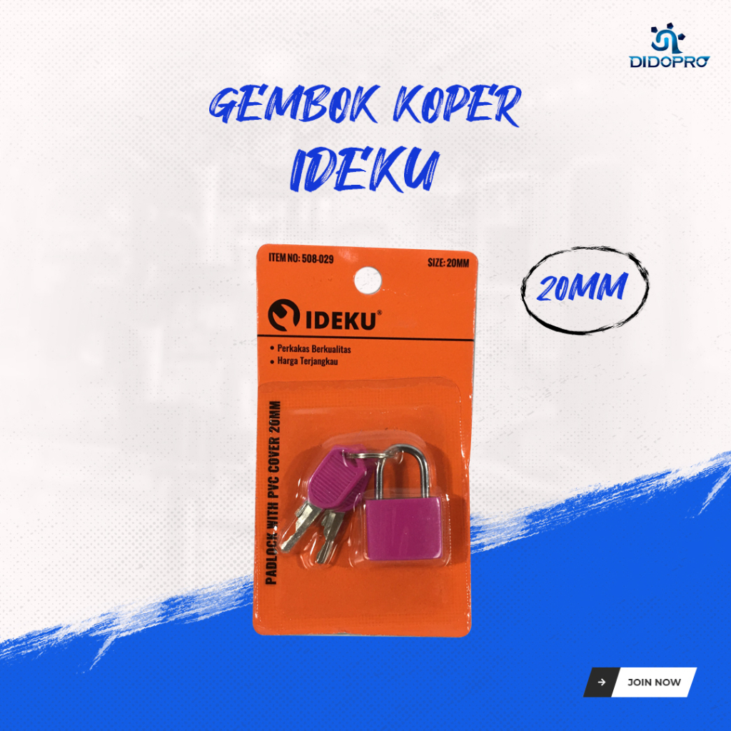 IDEKU GEMBOK KOPER 20 MM / GEMBOK MINI WARNA WARNI