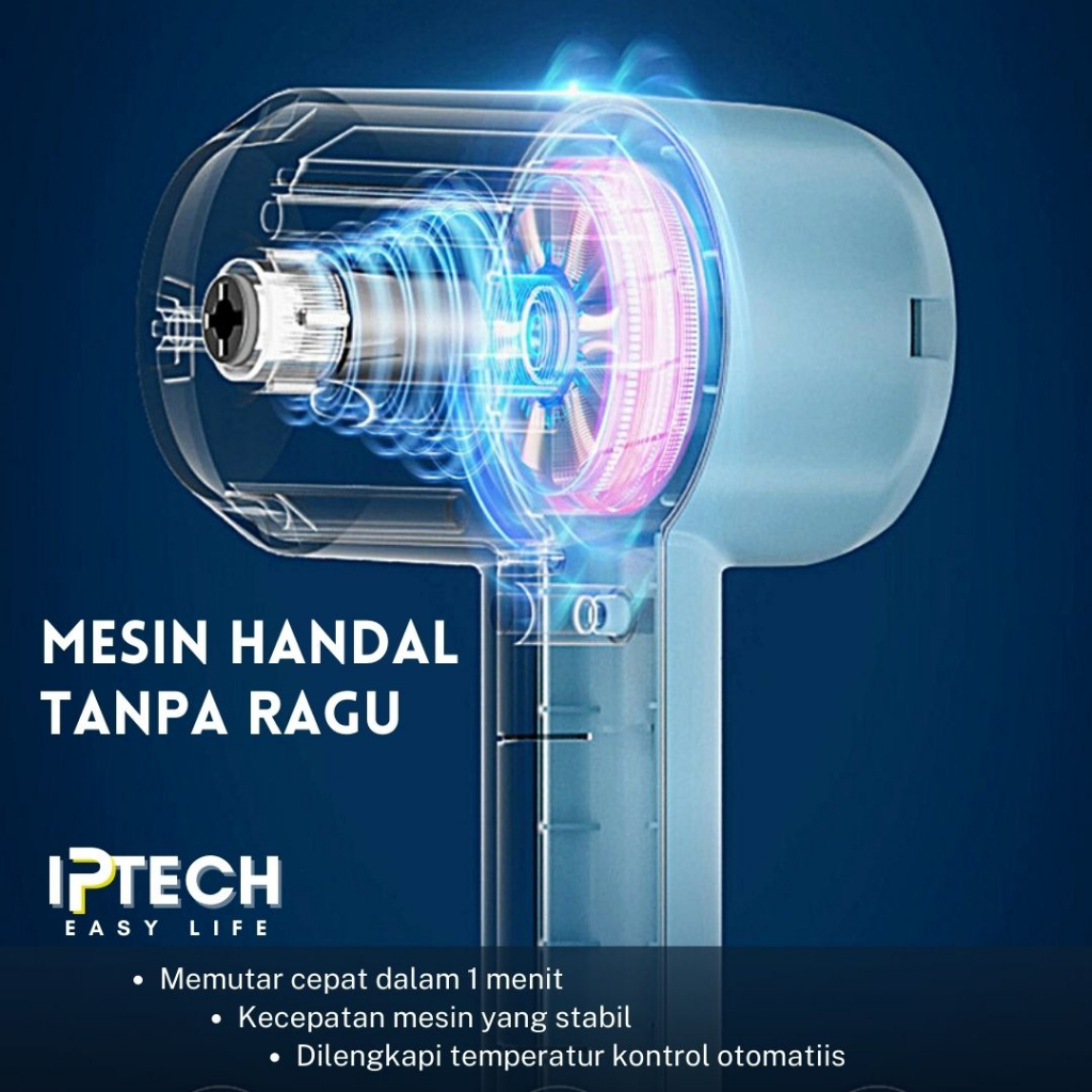 IPTECH WIRELESS HAND MIXER 3 Speed dan 2 Kepala Mixer Dengan USB Charger l Pengocok Telur l Pengocok Kue IPC03X