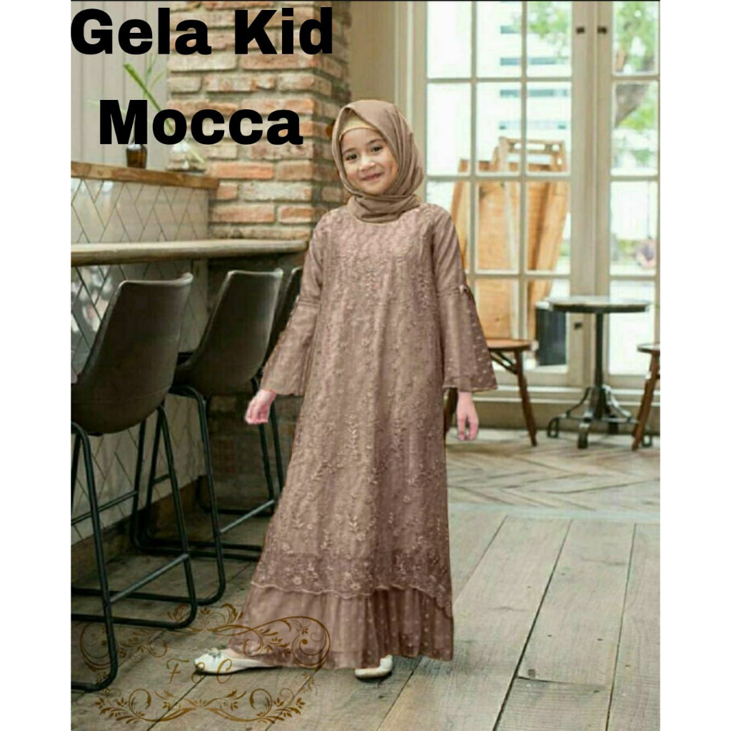 Feodora /Maxi Gela Kids /  pakaian muslim anak / gamis anak / pakaian anak perempuan / dress anak / (GOOD QUALITY)