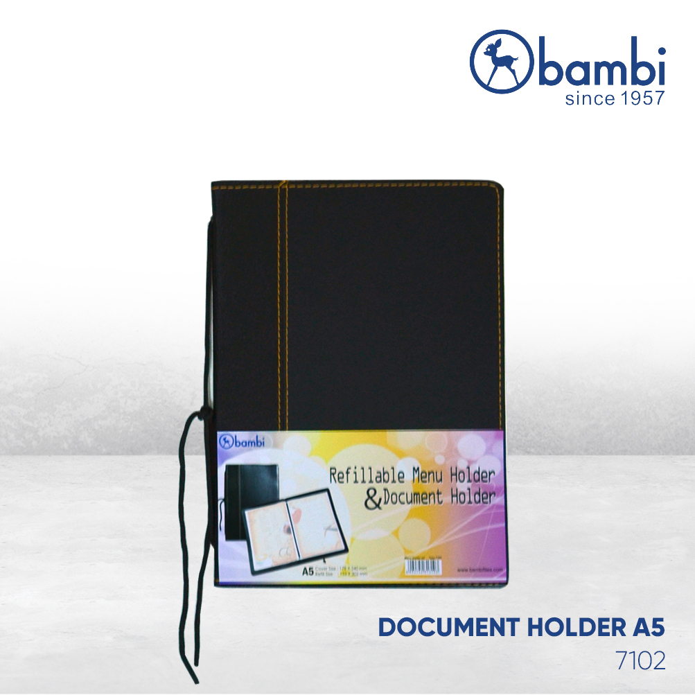 

Bambi Dokumen Holder A5 Tipe Holder Refillable Menu Holder & Document Holder Original