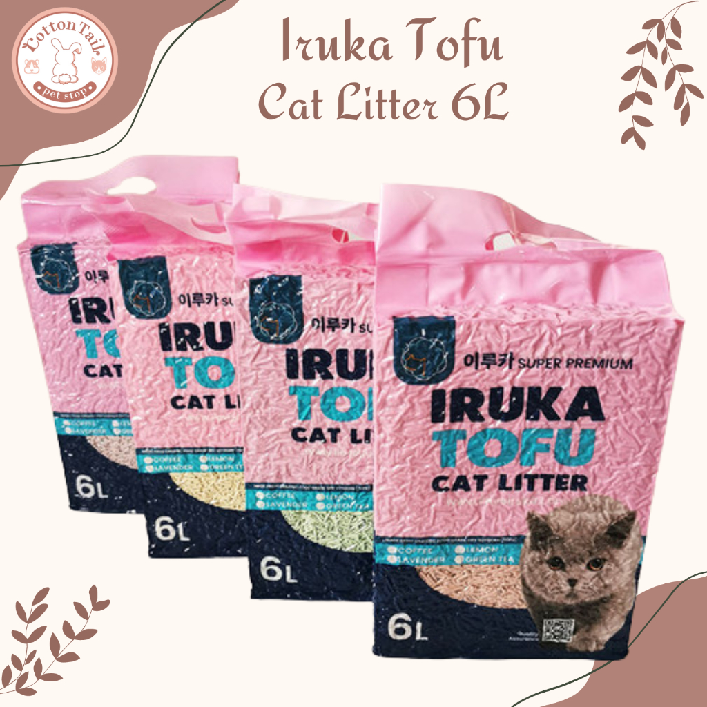 Iruka TOFU Cat Litter 6L / Pasir Gumpal Soya Tofu Pasir Wangi Iruka 6L