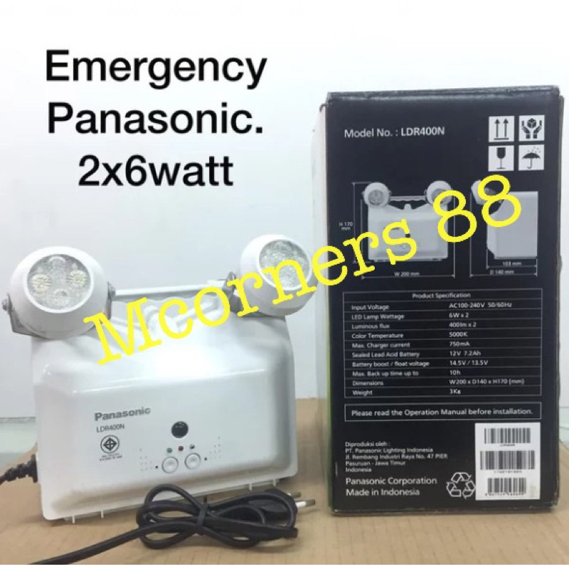 Panasonic LDR400N Emergency Light LED 2x6Watt