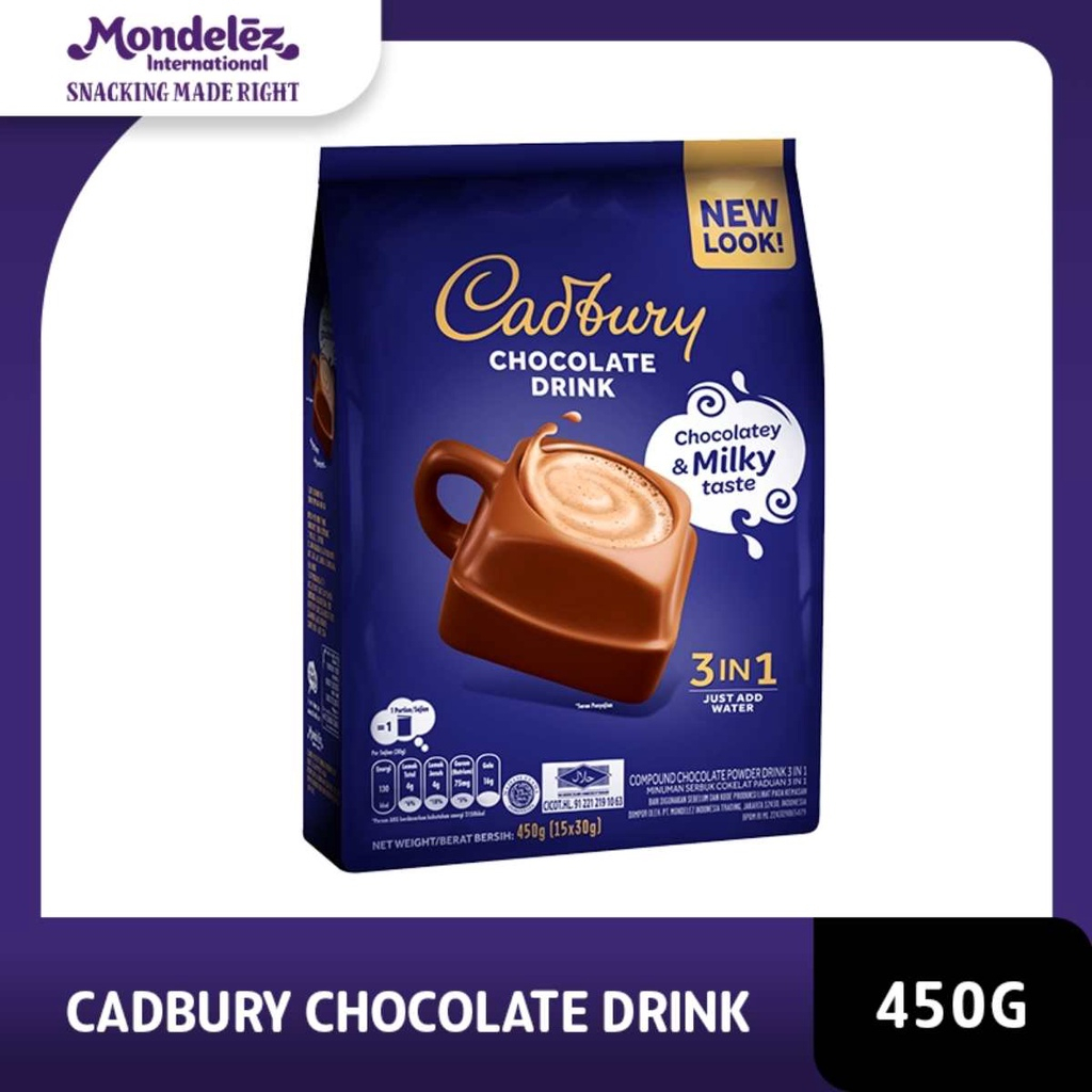 

[450 Gram] Cadbury Hot Chocolate Drink 3 in 1 Regular 450 gr