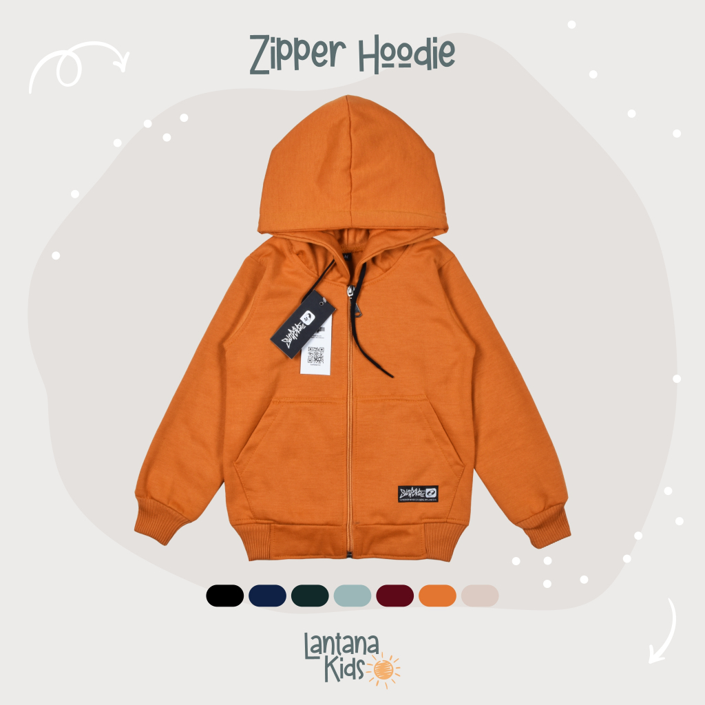 HOODIE ZIPPER POLOS ANAK LAKI-LAKI PEREMPUAN USIA  1-12 TAHUN