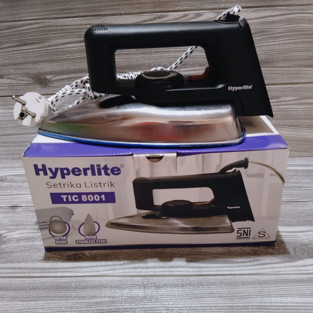 Hyperlite Setrika Listrik / Gosokan Baju Low Watt TIC 8001