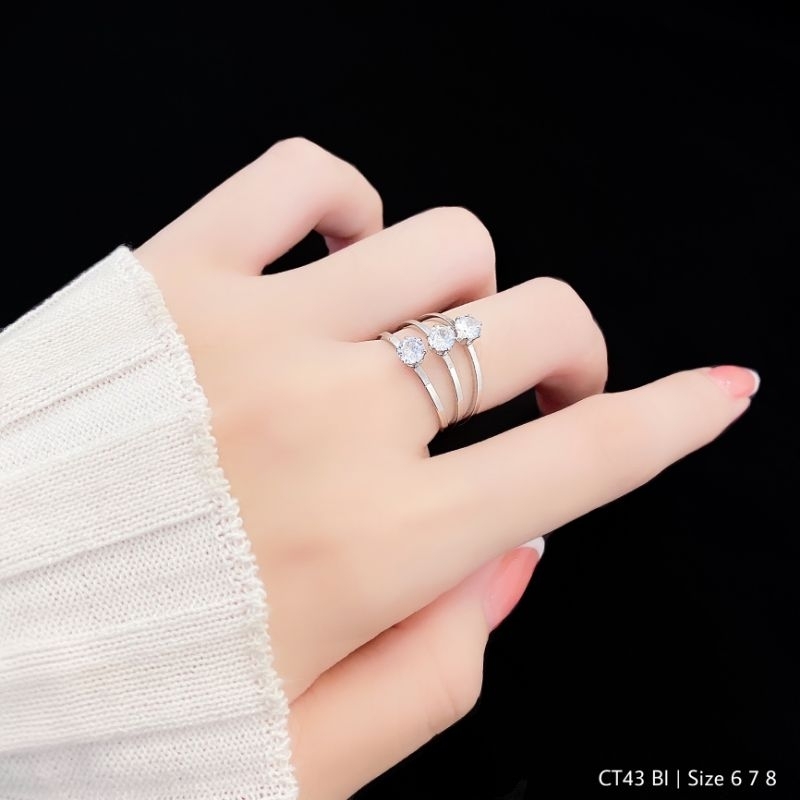 Cincin Titanium Permata CT06-43-69 BI