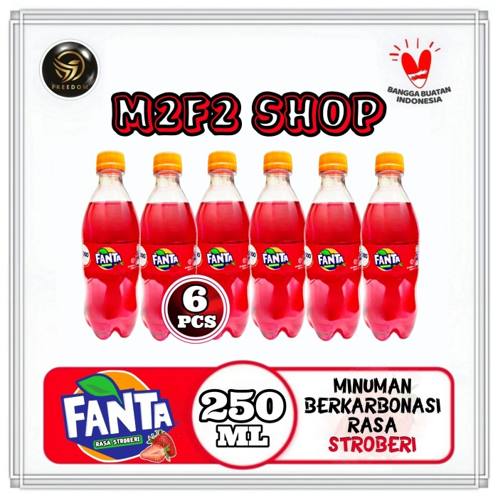 

Fanta Merah MInuman Bersoda Botol Plastik Pet - 250 ml (Kemasan 6 Pcs)