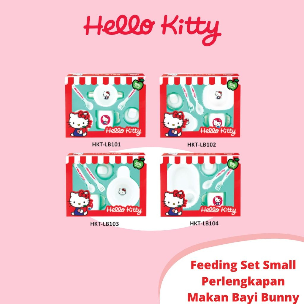 Perlengkapan Makan Bayi Feeding Set Lusty Bunny Hello Kitty