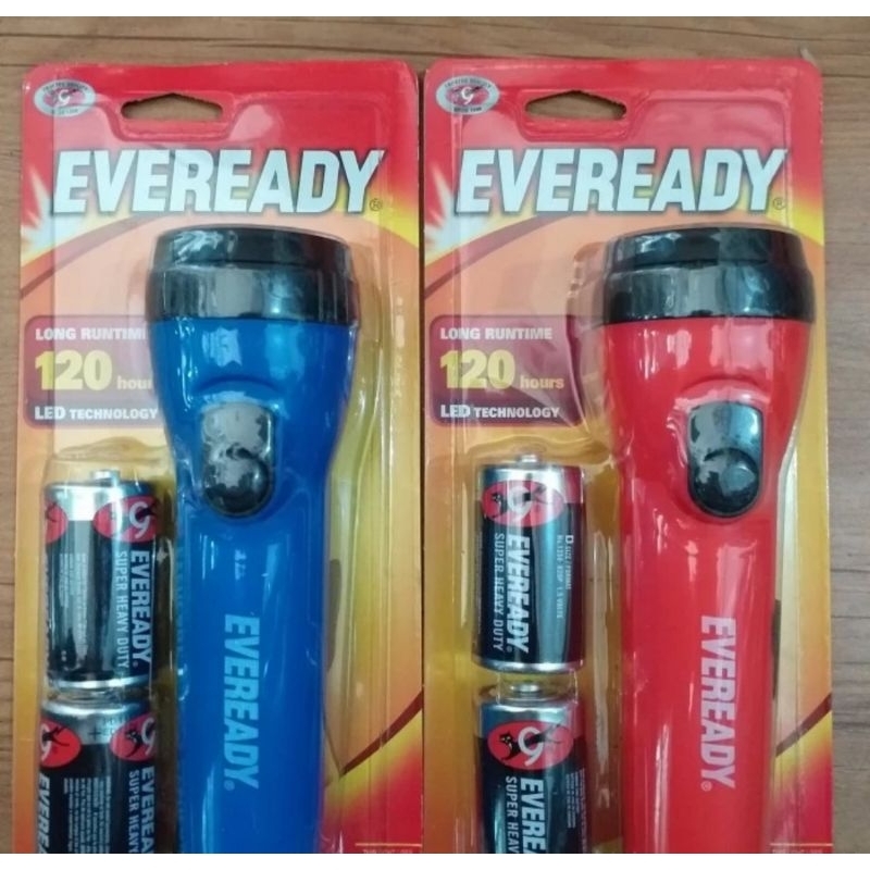 Senter Led 2xD + Baterai EVEREADY Super Heavy Duty