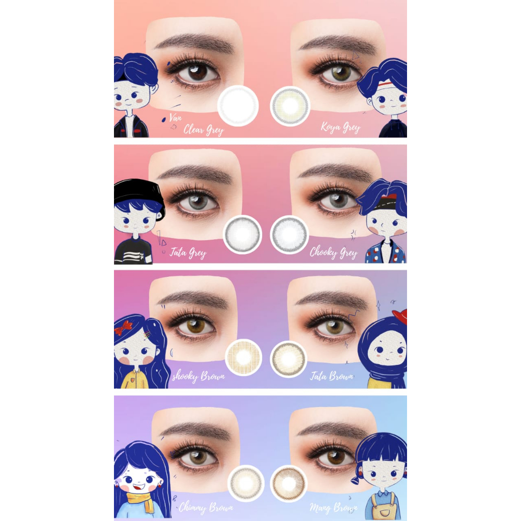 Famous With Biomoist Cooky Grey Bulanan Softlens Warna