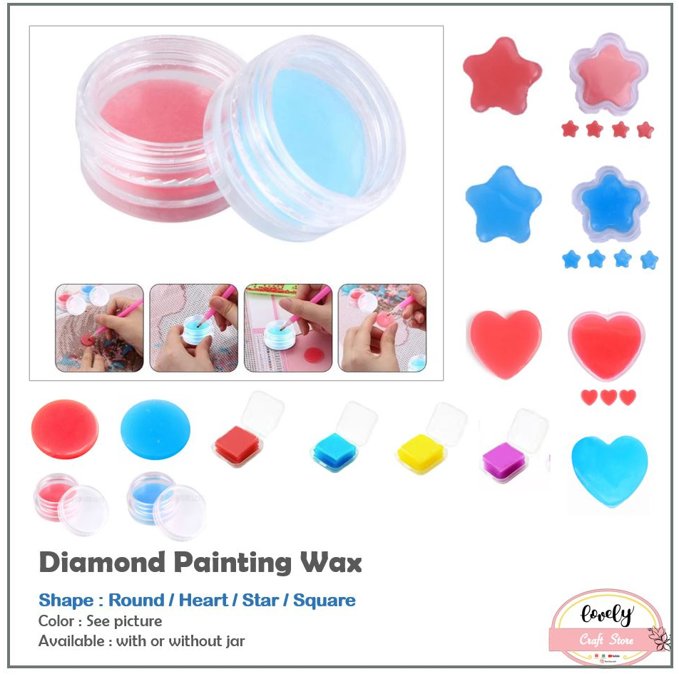 

LovelyCraftStore | Wax Lilin Lem Lukisan Diamond Painting Lukisan Berlian Sulam Manik Rhinestone Embroidery Dotting Tool Wax