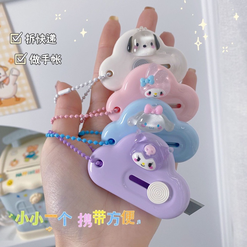 

Cutter Mini Melody Kuromi Cinnamoroll Portable Cutter Lucu Pisau Kecil Office School