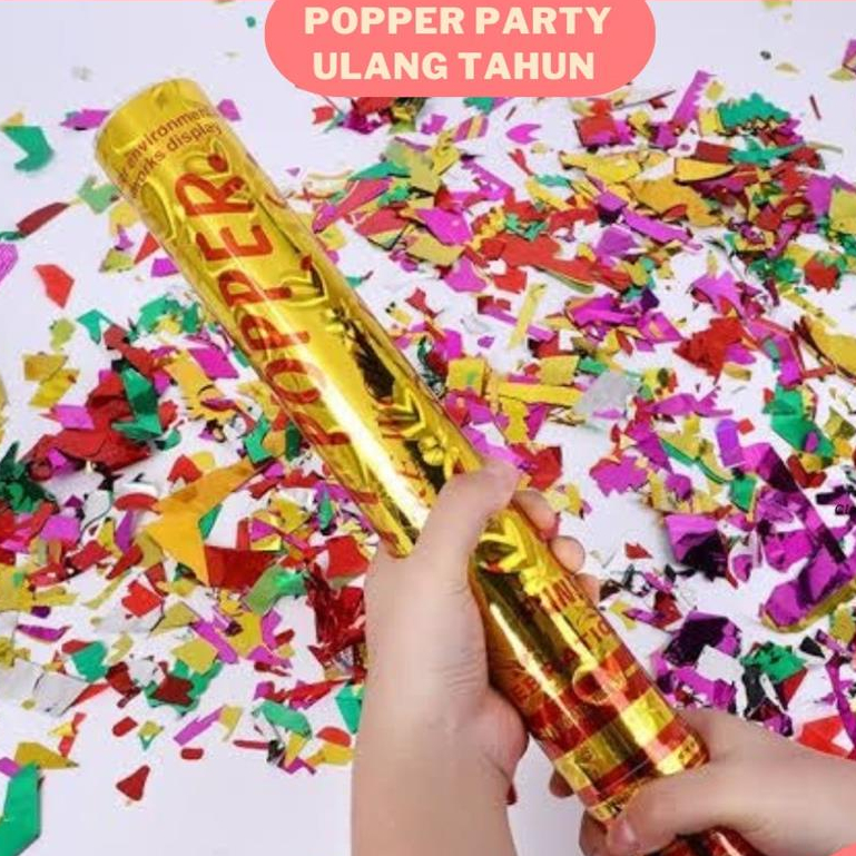 NG Popper Party Ulang Tahun Semburan Kertas Warna Warni