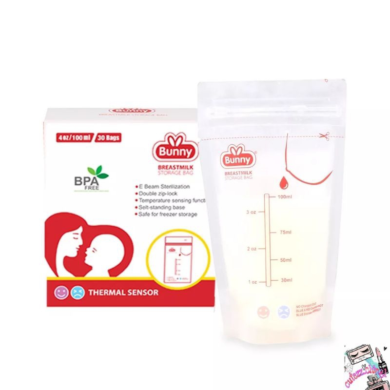 ☃️Cutezz_Ching1☃️LustyBunny Breast Milk Storage Bag Kantong Asi 100ml || ABM-1001