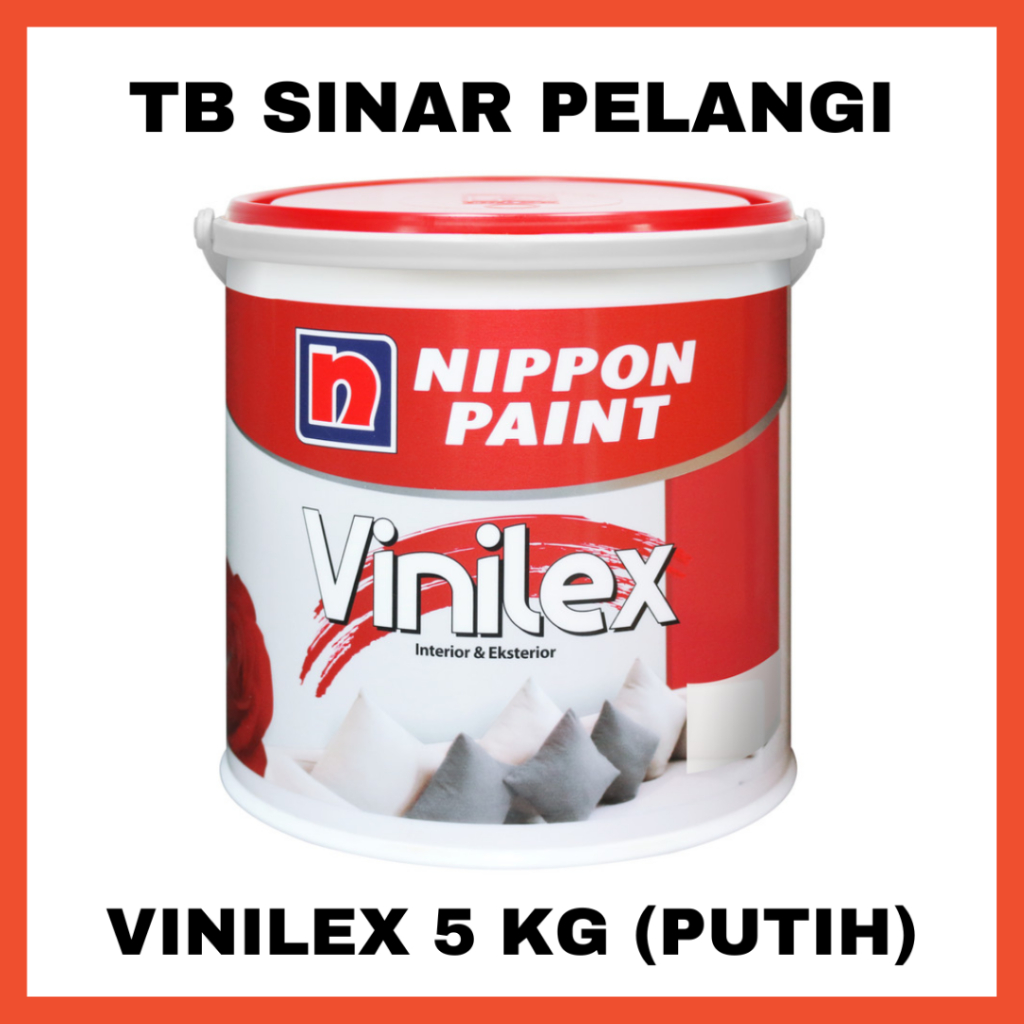 NIPPON PAINT Vinilex 5000 Cat Tembok Dinding 5 Kg Warna Putih Bersih 300SS Berkualitas Terbaik Inter