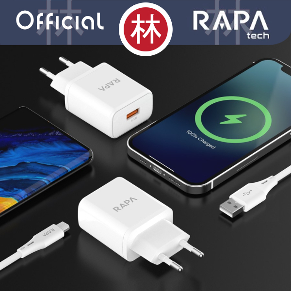 RAPAtech CH4085 - POWER LITE I 2.4A Charger 12W with A to Micro Cable