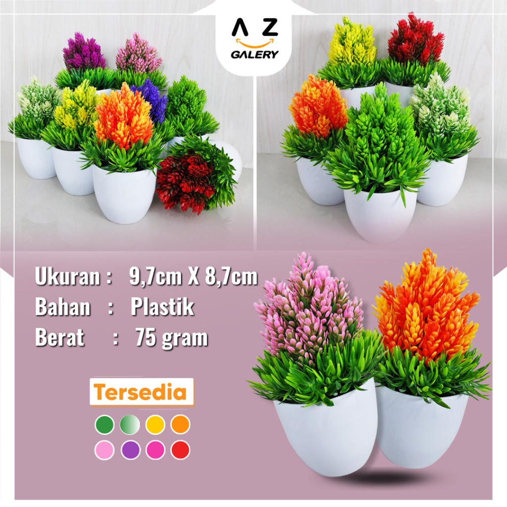 Azgalery PBP02 POT TANAMAN BUNGA PLASTIK DEKORASI RUMAH TANAMAN HIAS TREND MURAH IMPORT COD