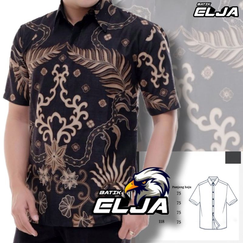 Baju Batik Pria Lengan Pendek ELJA Premium Kualitas Modern