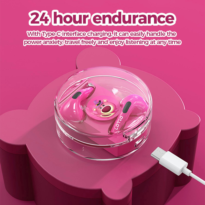 【 Ready Stok 】 Disney Q37 Headphone Bluetooth 5.2 Wireless TWS HiFi Stereo Waterproof Reduce Headphone Noise