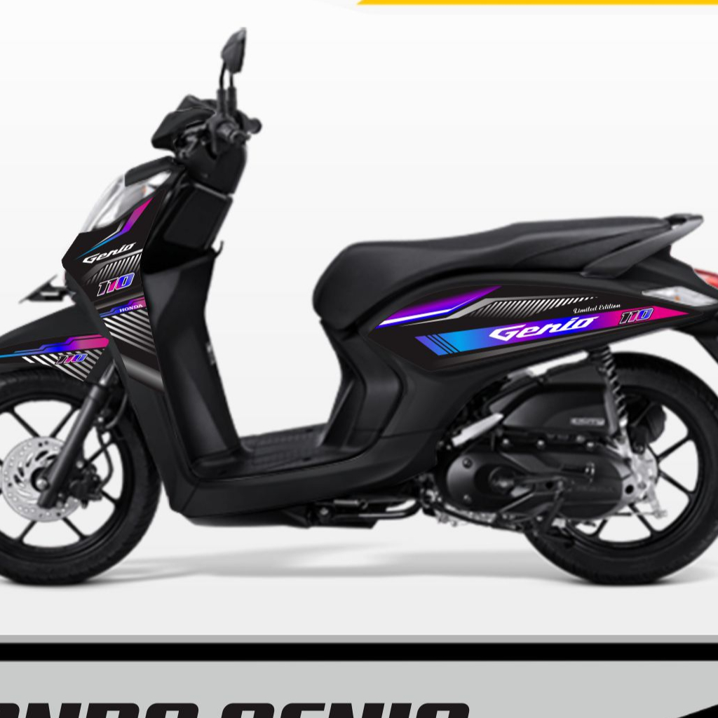 STIKER  GENIO STRIPING VARIASI BUAT ALL HONDA  MOTOR HONDA GENIO NEW FI STIKER GENIO FI STIKER GENIO
