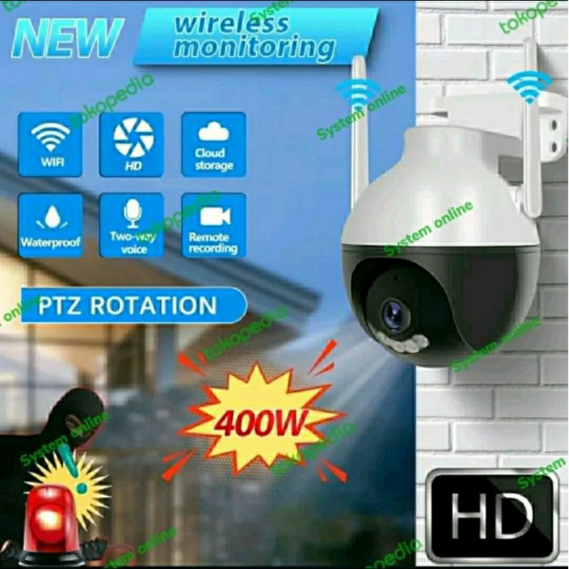 IP Camera CCTV Outdoor ICSEE ColorVu PTZ Speed Dome Full HD