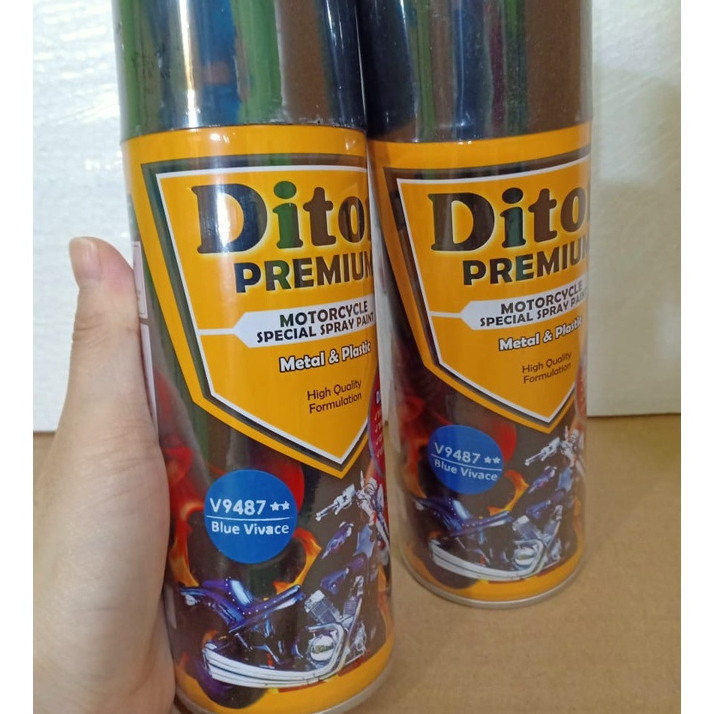 DITON Premium Pilok Pilox Cat Semprot Warna Vespa Colors - V 9487** Blue Vivace (400cc)