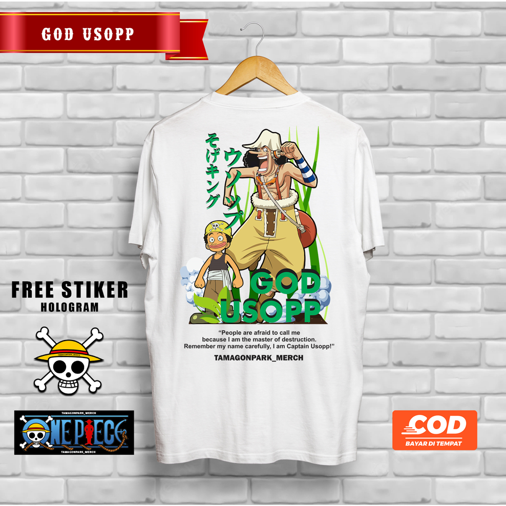 KAOS BAJU GOD USOPP | USOPP ONE PIECE TAMAGON PARK MERCHANDISE