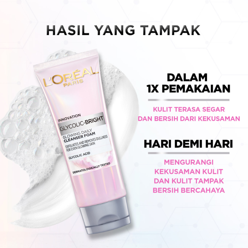 L'oreal Glycolic Bright Glowing Daily Cleanser Foam