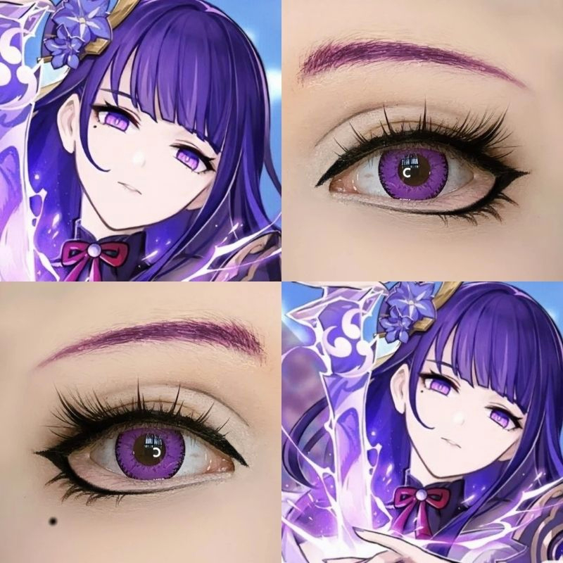 [✅COD] MYSTICEYES SOFTLENS COSPLAY Beelzebul LENSA KONTAK EVA ANIME PURPLE LENS 14.5MM (NORMAL)