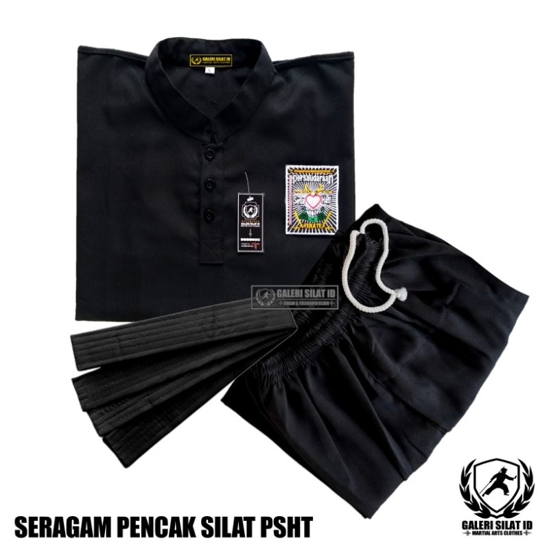 Sakral PSHT Kancing - Seragam SH Terate Benik - Baju Latihan Pencak Silat Setia Hati Terate Lengkap 