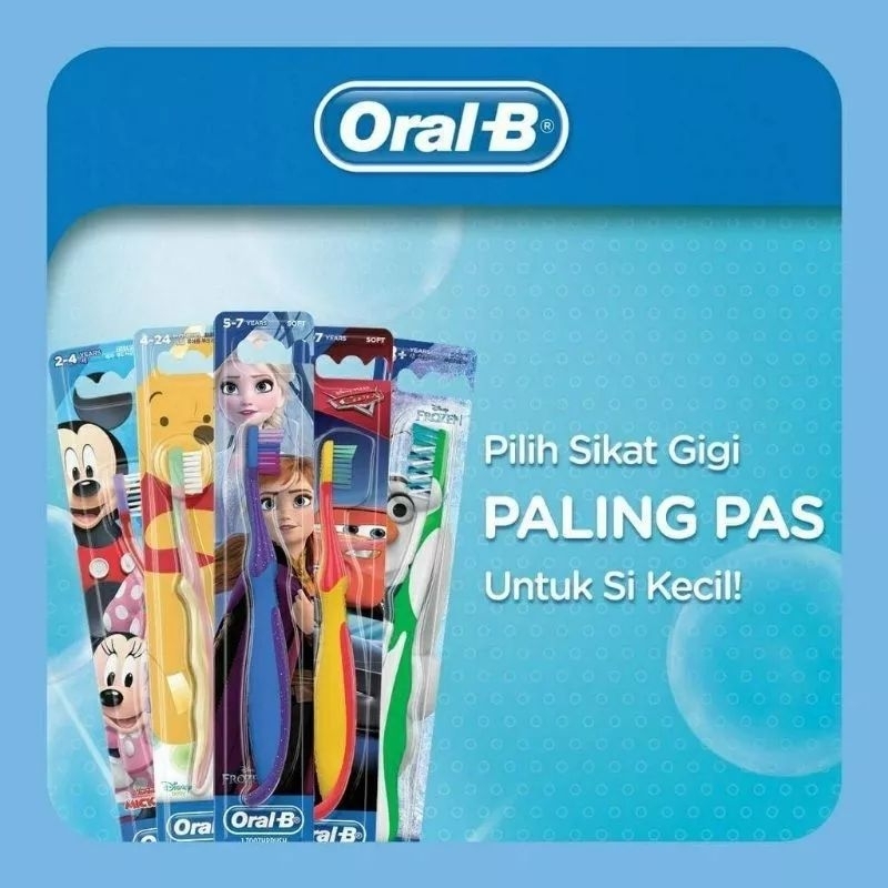 Sikat Gigi Anak Bayi Oral B Stage 1 / 2 / 3 / 4 / Kids Mickey Sikat Gigi Anak