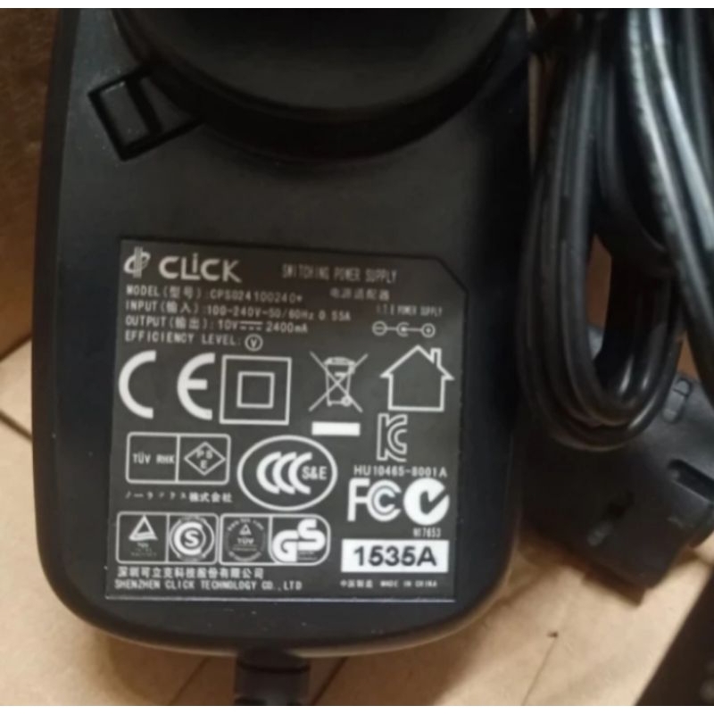 Adaptor CLick, swictching power supply output 10V - 2400mA