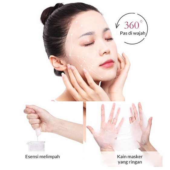 BIOAQUA Sheet Mask Hydrating Essence Face Mask Brightening Moisturizing Skin Care Anti Aging Masker Wajah (25g/pcs)
