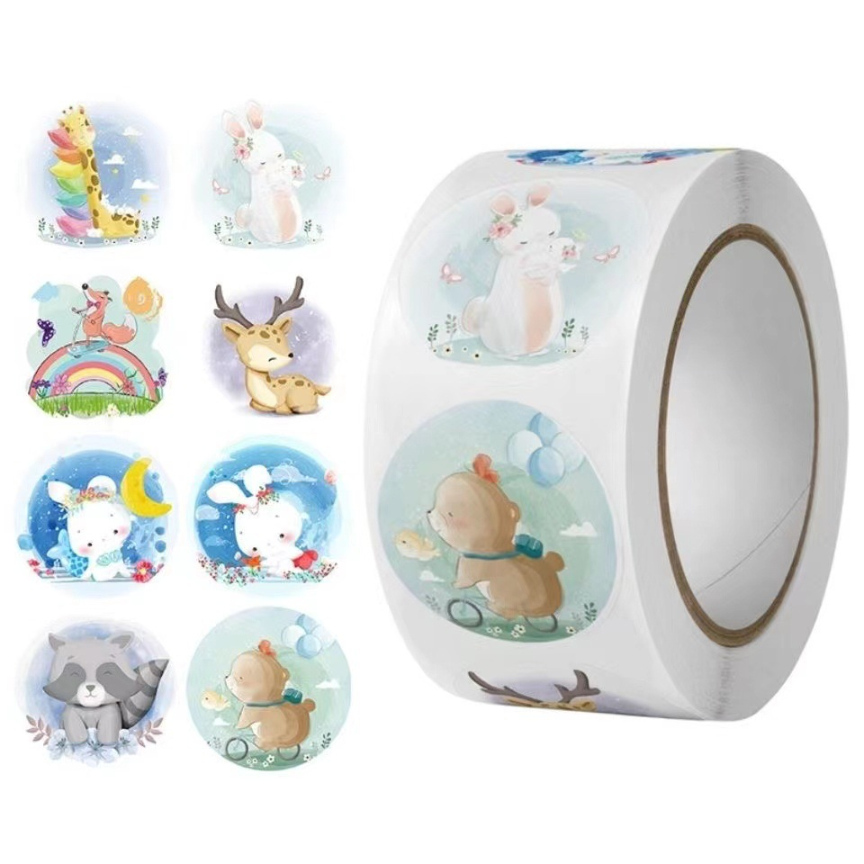 

50pcs Cute ANIMAL BLUE Seal Sticker Stiker Online Shop Packaging Segel Lucu Packing