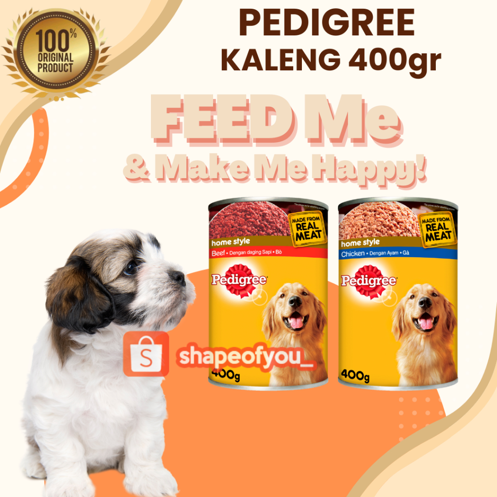 Pedigree Kaleng 400gr Dog Wet Food Can Kalengan Pedigri Makanan Basah Anjing Pedigre Puppy 400gr