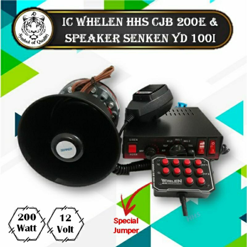 IC Whelen HHS 200Watt + Speaker Senken YD100I