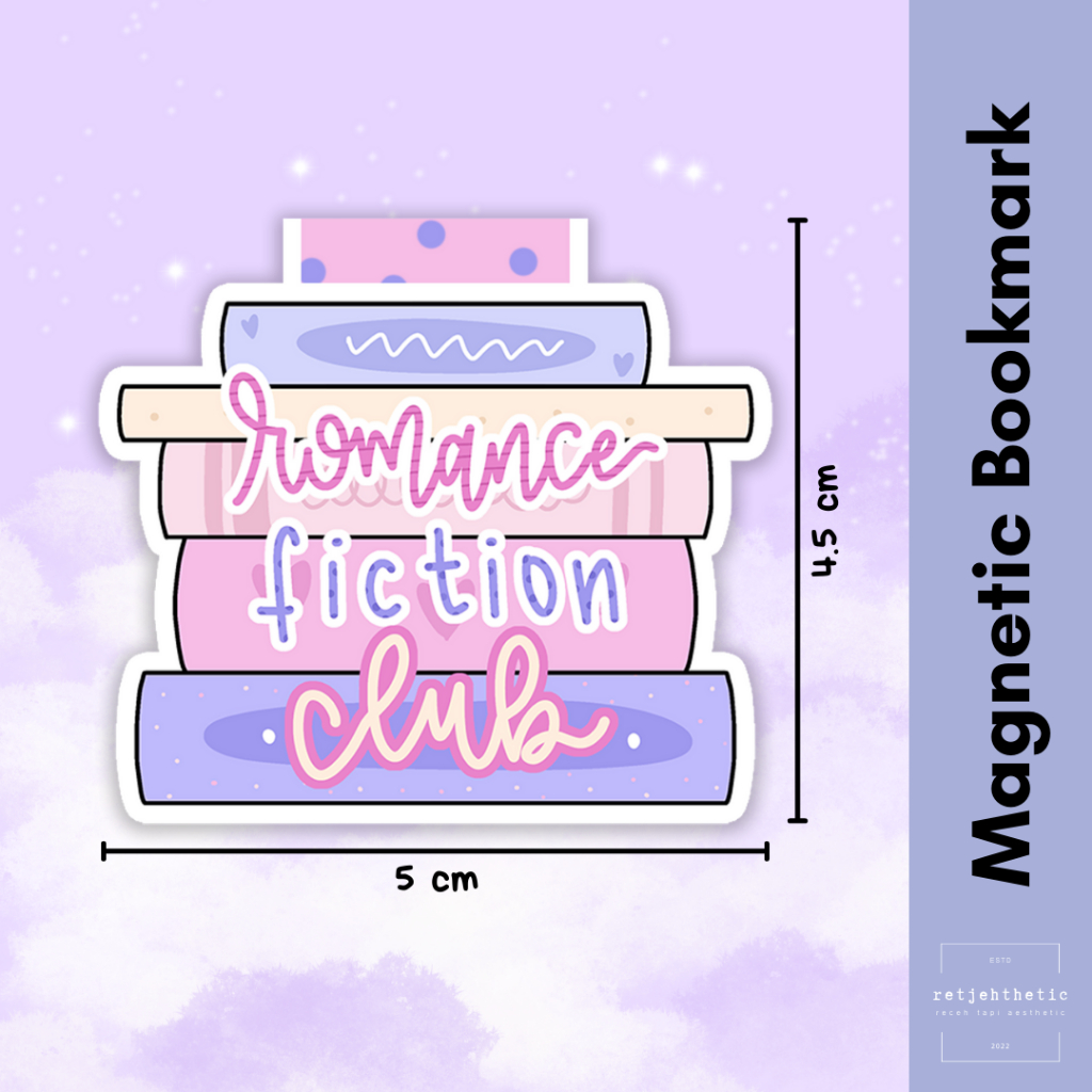 

Magnetic Bookmark: Romance Fiction Club | Pembatas Buku Premium Waterproof Aesthetic | Bookish Merch