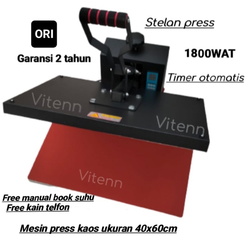 mesin press kaos ukuran 40x60