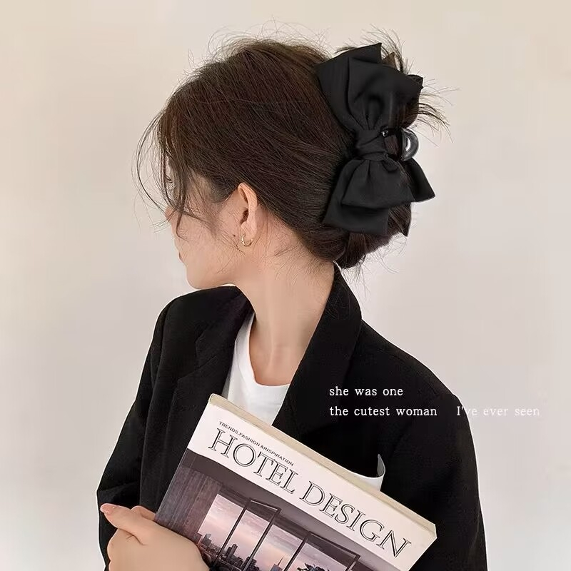 ELEGANT DOUBLE-SIDED BOW HAIR CLAW JEDAI JEPIT JEPITAN RAMBUT PITA DUA SISI ELEGAN FEMINIM GIRLY FAIRY DREAMY KOREA HAIR CLIP HAIRCLIP AKSESORIS