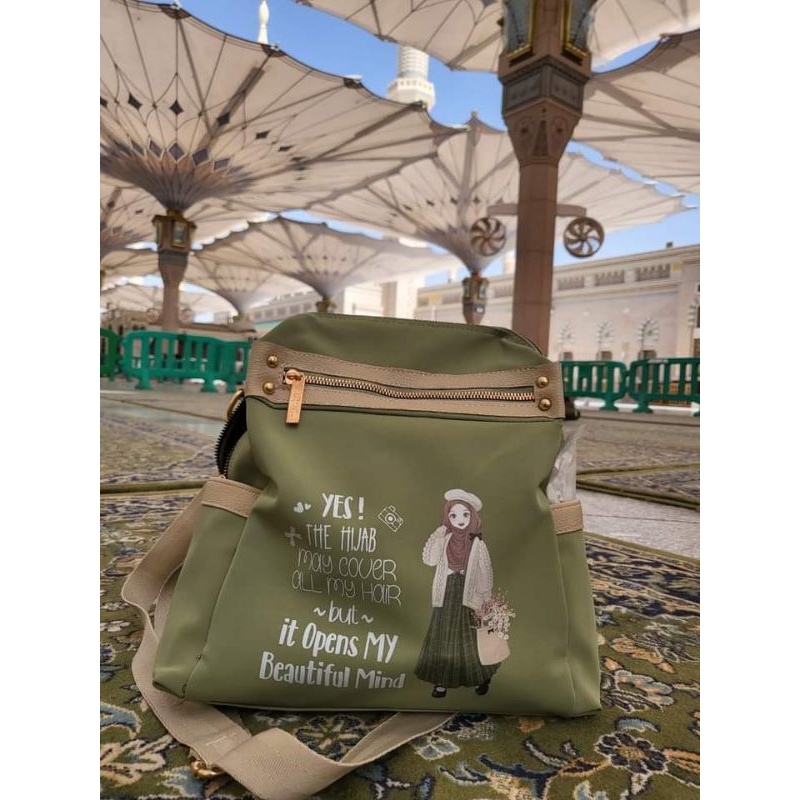 PROMO SERU TAS SELEMPANG TAS GENDONG TAS JINJING TAS KEKINIAN ORI BY UNYU MUSLIMAH