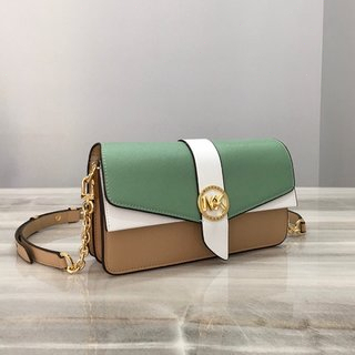 （Shopee live）KM81668-1 MK-1 M-K 81668 MICHAEL KORS Greenwich Old Flower Crossbody Bag One Shoulder Bag Chain Bag