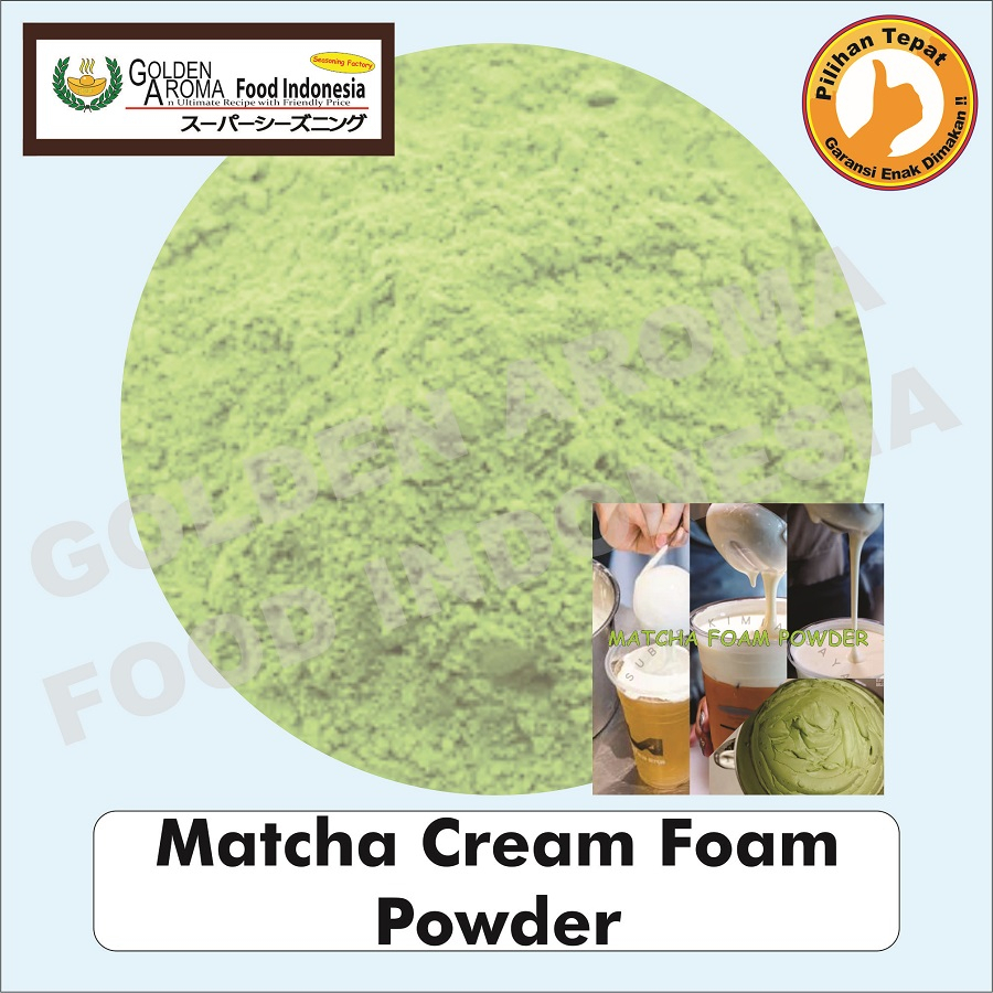 

Matcha Foam Powder 250gr Bubuk Matcha Green Tea Cream Foam Powder Enak Murah Halal Aman Cheese GAFI
