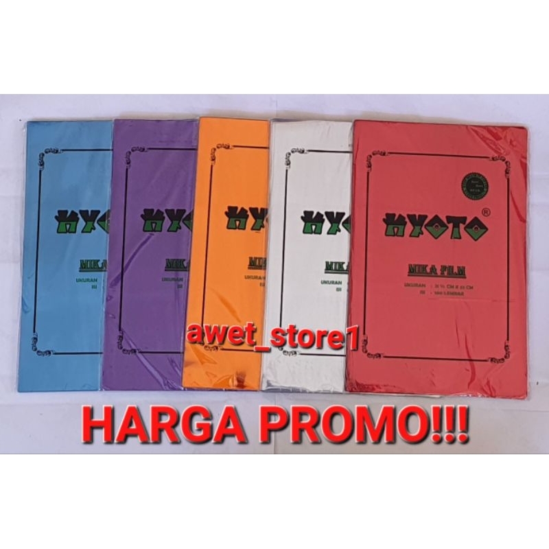 

Cover Plastik Mika Jilid F4 Kyoto 70 micron (1 Pak isi 100 lbr)