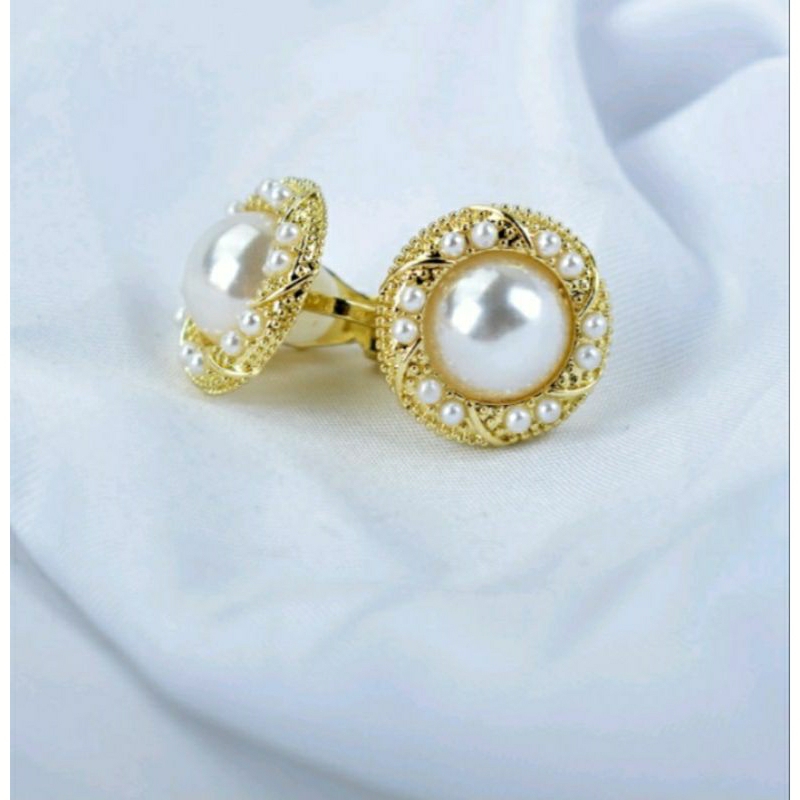 Anting Wanita Klip Bundar/Anting Jepit Tanpa Tindik/Anting Hijab