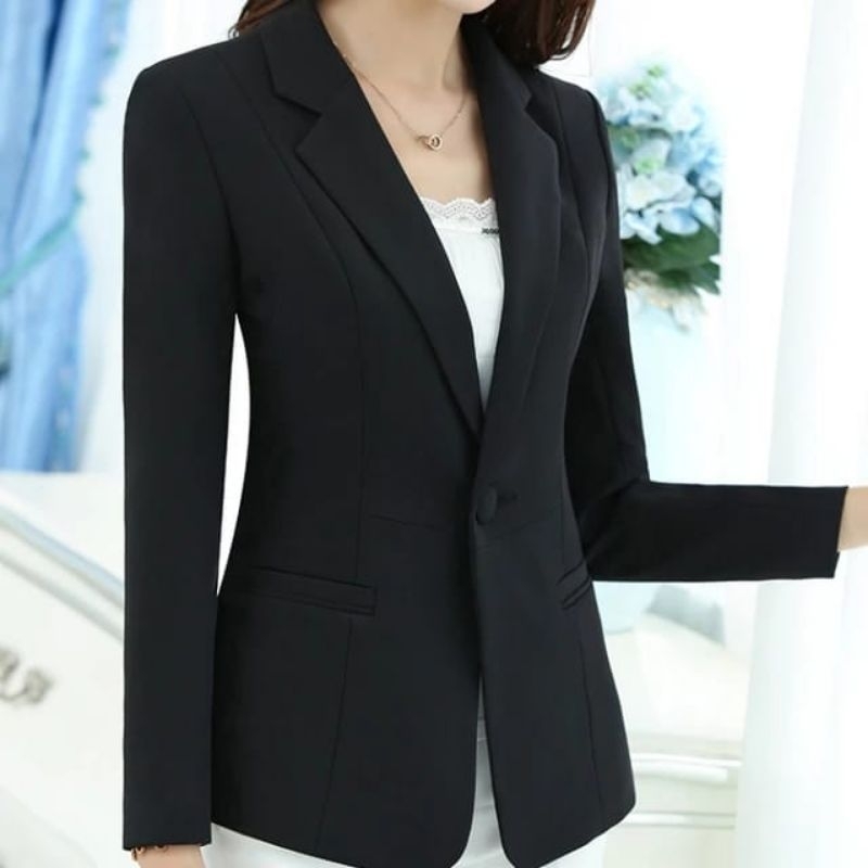 JAS KERJA WANITA JAS WANITA KARIR JAS MURAH BLAZER WANITA BLAZER HITAM WANITA JAS KERJA WANITA KANTO
